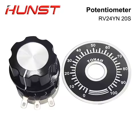 HUNST Current Adjustment Potentiometer Knob RV24YN 20S B502 168C Laser Cutting Engraving Machine Acc