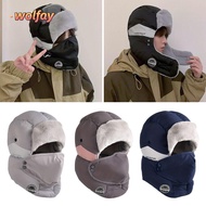 YOLANDA Earflap Hats, Warm Plush Bomber Cap, Winter Thickening Russian Windproof Ear Protectors Hats