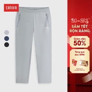 CANIFA men's active long fleece pants with elastic waistband and zipper pockets, medium form, good e