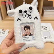 [MYTHIS] Card Cover, Plush Card Display Window Photo Card Holder, Display Charm PVC Card Protective 