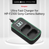 [KingMa] NP-FZ100 Ultra Fast LCD Display Dual Charger for Sony Camera FZ100 Battery