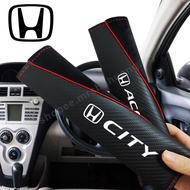 Car Safety Belt Cover For Honda City Crv Civic Accord Hrv Jazz Beat Brv Brio Fit Freed Pilot Vezel Seat Belt Shoulder Pad Carbon Fiber Seatbelt Full Set Sleeve Accessories Interior