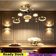 Ezone Nordic Branch Crystal LED Pendant Chandelier 3 Color Remote Dimmable Black Gold For Dining