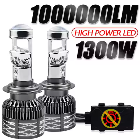 2PCS H7 LED Projector Lens Headlight H7 Car Bulb 6000K 30W/60W Canbus Turbo High Power Mini Auto/Mot