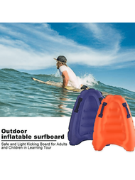 1個加厚pvc水中充氣衝浪板,游泳便攜式海上衝浪滑板,適用於海邊泳池度假夏季海灘派對禮物