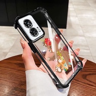 YBD Phone Case For Motorola Moto Edge 50 Fusion G60 G60S G40 Fusion Hairpin Flower Elk Bear Anti-dro