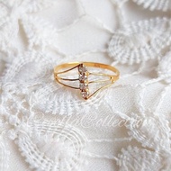 MATA 4-Eye White Gold Crown Ring 1/2 Gram