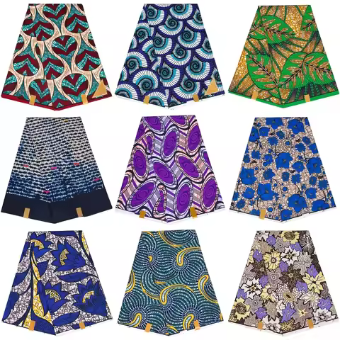 African Print Fabric Traditional Ankara Clothing Fabric Can Be Freely Cut Party Wedding Fabric