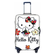【ในสต็อก】ชุดกระเป๋าเดินทาง Hello Kittys น่ารักล้างทำความสะอาดได้ผ้าคลุมกระเป๋าเดินทางการ์ตูนตลกเหมาะกับกระเป๋าเดินทางขนาด18-32นิ้ว