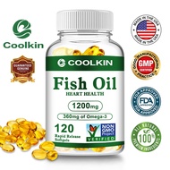 Fish Oil Capsules for Heart Health, 1200 mg, 360 mg ga-3 Helps Metabolism for Immune Health KUSY