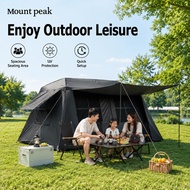 Mount Peak Village-13  khemah Camping Tent Black Waterproof Fully Automatic Large Family Camping Ten