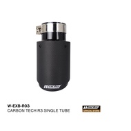 Works Engineering Carbon Tech R3 Black Exhaust Pipe Matted Carbon Fiber Muffler Tip End Pipe – Unive