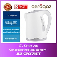 Aerogaz AZ-1707KT 1.7L Kettle Jug Concealed heating element WITH 1 YEAR WARRANTY