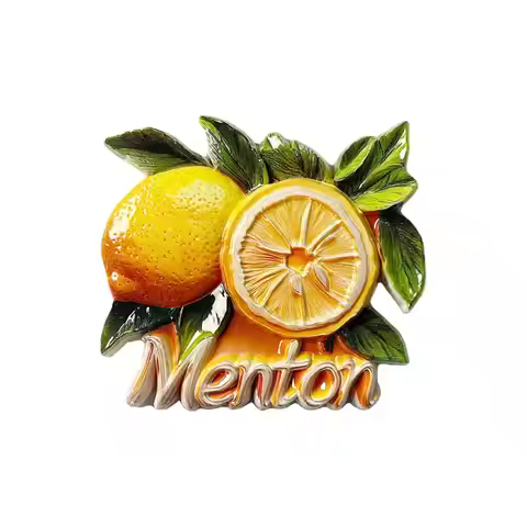 France's Lemon Town Mantong Tourist Souvenir 3D High-End Design Home Decoration Magnetic Refrigerato