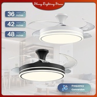 Shrry Lighting36“42”48“ Ceiling Fan With Light DC Motor Ceiling Fan in Room Foldable Fan Blades