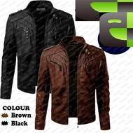 baju jaket kulit lelaki motosikal men leather jacket original premium wow ss4941pp