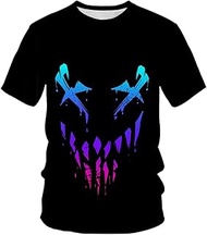 TAKUSHI HF Teen Boys Girls Superhero T-Shirt 3D Printed Anime Short Sleeve Casual Graphic Tops 7-14Y