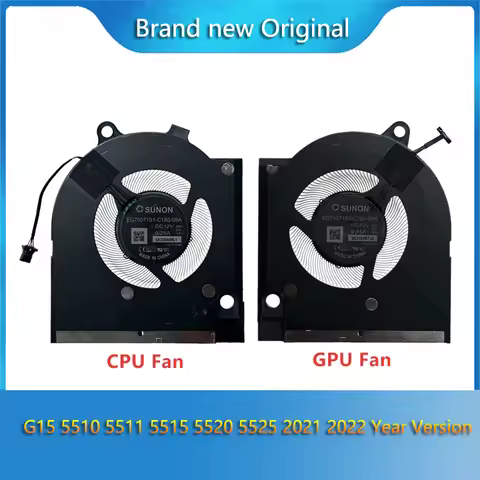 Brand New Original CPU GPU Cooling Fan Radiator For Dell G15 5510 5511 5515 5520 5525 2021 2022 Vers
