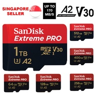 [SG] SanDisk Extreme Pro 32GB - 64GB - 128GB - 256GB - 400GB - 512GB - 1TB micro SD XC USH-3 A2 with Adapter Memory Card