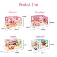 3D House Puzzle Toys Kids Handmade Miniature House DIY Kit Doll House Jigsaw Handmade Assembly Prete