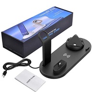 🌟 SG READY STOCK 🌟 J012) Wireless Charging Station 4 in 1,3A Rotatable Stand Dock For Micro USB & Ty