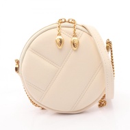 【二手】BVLGARI(Bulgari) Serpenti Cabochon 迷你肩包，象牙色皮革，女士款