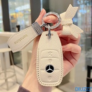 Leather Car Key Case for Mercedes Benz A C E R M class CLA GLA Key Shell W204 W210 W124 W203 W205 Bag Car Accessories