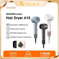 Showsee A18 High-Speed Hair Dryer Ultra Quiet Operation Night Grey Professional Blow Dryer