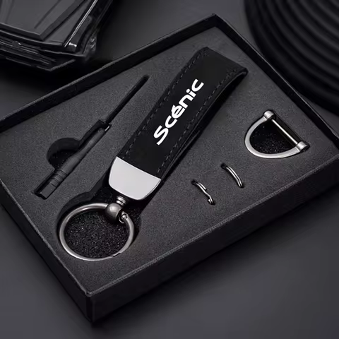 Suede Kaychain Car Key Ring Holder Pendent High-end Gift For Renault Grand Scenic 2 3 Scenic X MOD M