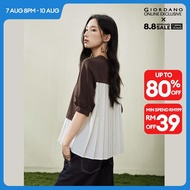 GIORDANO Women T-Shirt Warm Weather T-Shirt Moderate Thickness T-Shirt Slight Elasticity T-Shirt 183