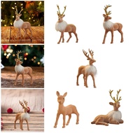 [xdnblun] Christmas Reindeer Statue Xmas Elk Figurine Realistic Friend Gift Animal