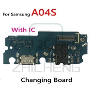สำหรับ Samsung A04s A047F เครื่องชาร์จ USB แท่นชาร์จบอร์ดและไมโครโฟนชิ้นส่วนชิ้นงอสำหรับเปลี่ยน