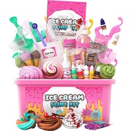 DIY Slime Handmade Stress Relief Science Experiment Ice Cream Slime Making Kit slime kit