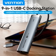 Vention 6-in-1/9-in-1 USB C Hub, Type-C to HDMI Adapter with 4K 60Hz Output, 5Gbps USB Ports, Portab