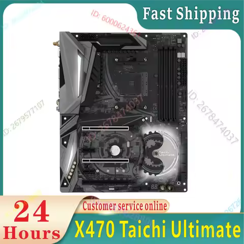 X470 Motherboard X470 Taichi Ultimate AM4 DDR4 64GB PCI-E 3.0 2×M.2 ATX support Ryzen 7 PRO 1700X 5 