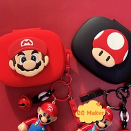 For Baseus Bowie MF1 Case Cartoon Mario Finger Ring Pendant Baseus Bowie MF1 Silicone Soft Case Cute