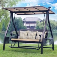 🌟鞦韆  戶外  庭院  花園  陽台  室外  防雨 太陽能  鑄鋁  吊椅  雙人  搖椅#鞦韆