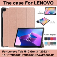 For Lenovo Tab M10 Gen 3 10.1'' 2022 TB328FU TB328XU ZAAE0009JP High quality Leather PU Case tab m10 gen 3 Fashion Tri-fold Flip Holder Tablet Protection Case
