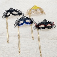 Hand Mask Holding Mask Half-Face Male Antique Performance Masquerade Princess Venice Iron Mask Femal
