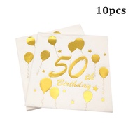 10pcs 30 40 50 60th birthday napkins tissue birthday napkins birthday party decoration 30th birthday