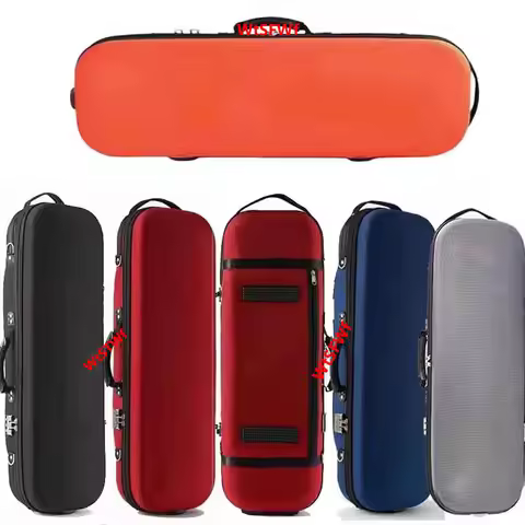 USA low tax Multicolor Square violin case 4/4 3/4 shockproof composite fiber violin professional cas