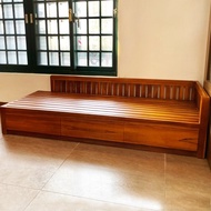 【吉迪市100%全柚木家具】UNCD-17S12R 柚木三抽貴妃椅 沙發椅