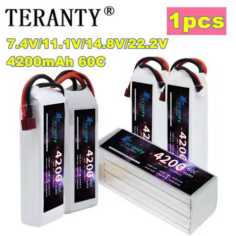 TERANTY 4200MAH 2S 3S 4S 6S Lipo Battery For RC Car FPV Drones Boats Helicopters 60C 7.4V 11.1V 14.8