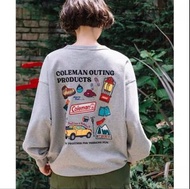 秋冬日本Freak‘s Store Coleman X Matsui 成人環保印花運動休閒圓領衛衣，男女同款