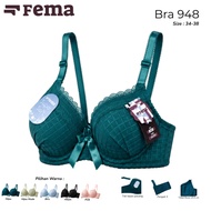 FEMA Official Shop 1 Pcs Bra 948 Square Pattern Lace Top Hook H3 34/38 UnderwireADA