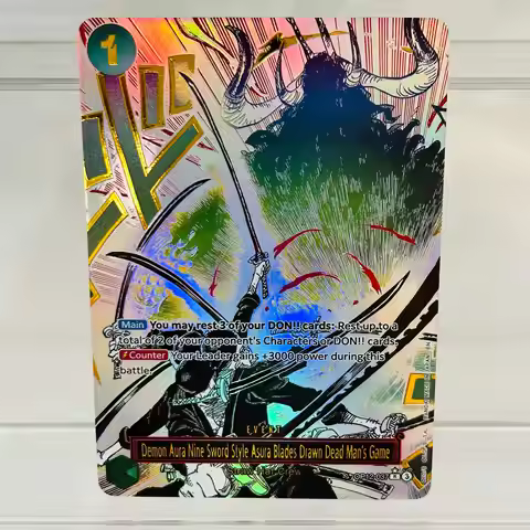 One Piece Roronoa Zoro OP12-037 English Card Gold Foil & Holographic Texture Perfect Condition DIY P