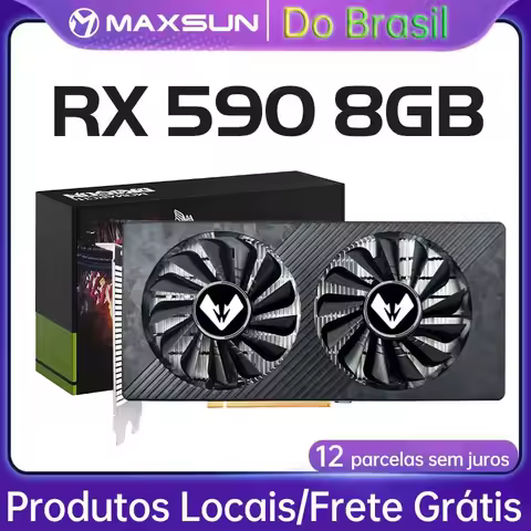 MAXSUN AMD RX 590 8GB Placa De Video Gaming Graphics Card GDDR5 256Bit PCI Express 3.0 ×16 6Pin Rade
