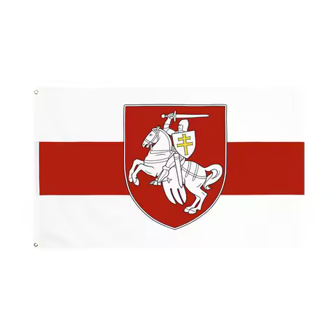 90x150CM Belarus White Knight Pagonya Flag For Decoration