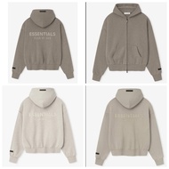 🆕 Men's and Women's Essentials Fear of God Brushed Letter Embossed FOG Velvet Hoodie Coat Hoodie