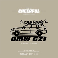 < CHEERFUL > BMW G21 Camping Style Hand-Painted Windmill Sticker
